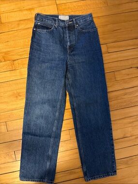 Everlane Straight Leg Jeans - Dark Blue Wash